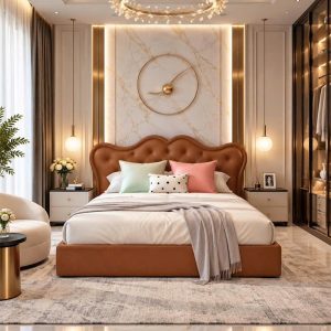 Thanh Lý Giường Ngủ Queen Bọc Nệm Mới 99% (Nhiều Màu) 10