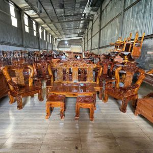 Thanh Lý Bộ Salon Gỗ Tay 10 Chạm Nghê Mới 99% 2 Thanh Lý Bộ Salon Gỗ Tay 10 Chạm Nghê Mới 99% 2