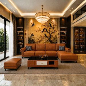 Thanh Lý Sofa Góc L Bọc Da Lưng Múi Sọc Mới 99% 3 Thanh Lý Sofa Góc L Bọc Da Lưng Múi Sọc Mới 99% 10