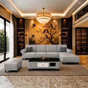 Thanh Lý Sofa Góc L Bọc Da Lưng Múi Sọc Mới 99% 6 Thanh Lý Sofa Góc L Bọc Da Lưng Múi Sọc Mới 99% 13