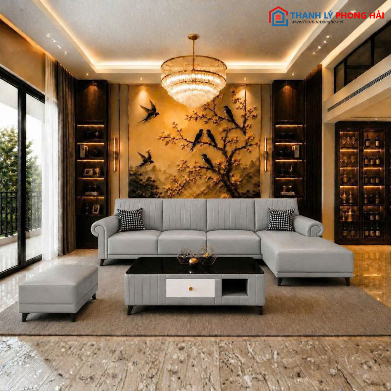 Thanh Lý Sofa Góc L Bọc Da Lưng Múi Sọc Mới 99% sofa-goc-l-da-6 Thanh Lý Sofa Góc L Bọc Da Lưng Múi Sọc Mới 99%