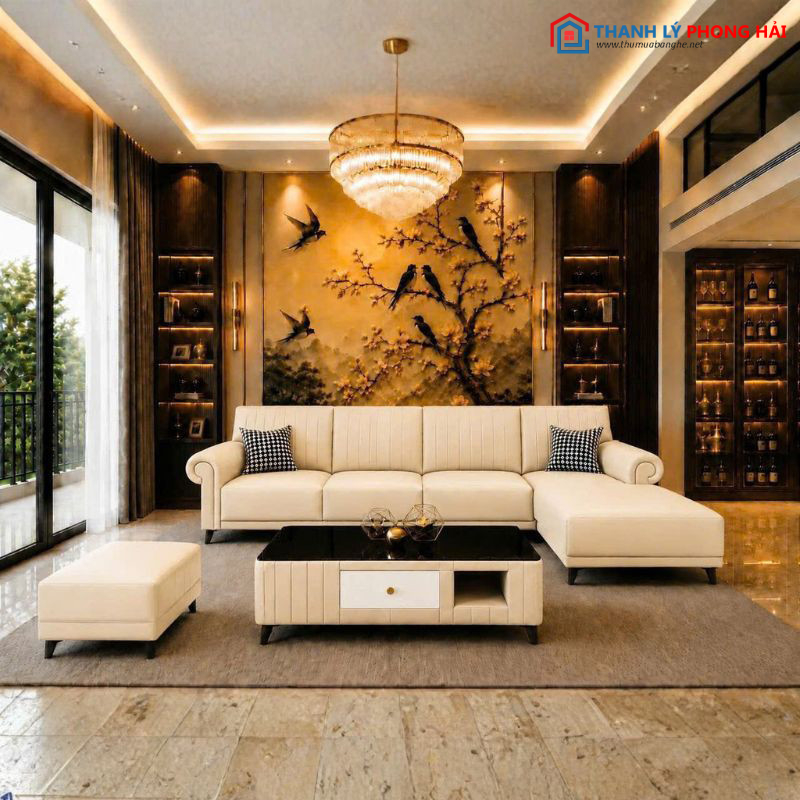 Thanh Lý Sofa Góc L Bọc Da Lưng Múi Sọc Mới 99% sofa-goc-l-da-7 Thanh Lý Sofa Góc L Bọc Da Lưng Múi Sọc Mới 99%