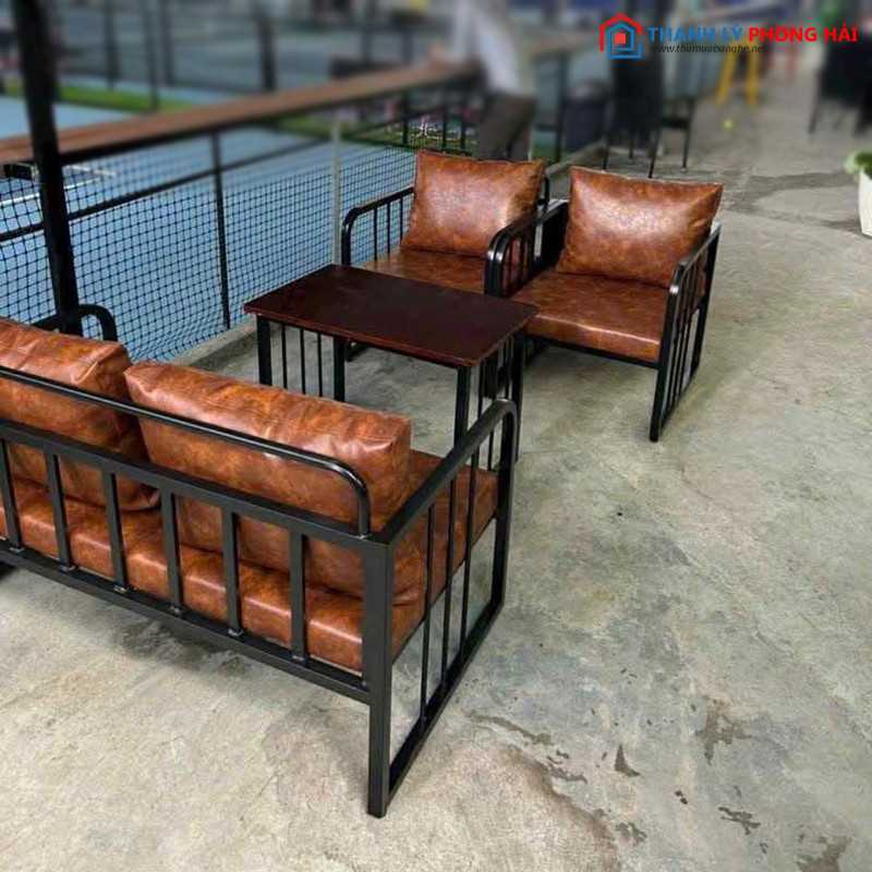 Thanh Lý Bàn Ghế Sofa Cafe Bọc Da Nâu Mới 99% ban-ghe-sofa-cafe-nau Thanh Lý Bàn Ghế Sofa Cafe Bọc Da Nâu Mới 99%