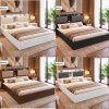Thanh lý giường ngủ bọc nệm có kệ