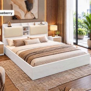 Thanh Lý Giường Ngủ Bọc Nệm Có Kệ Mới 99% 14