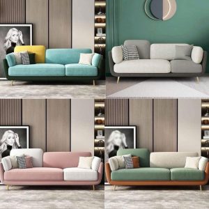 Thanh lý sofa băng bọc vải phối màu