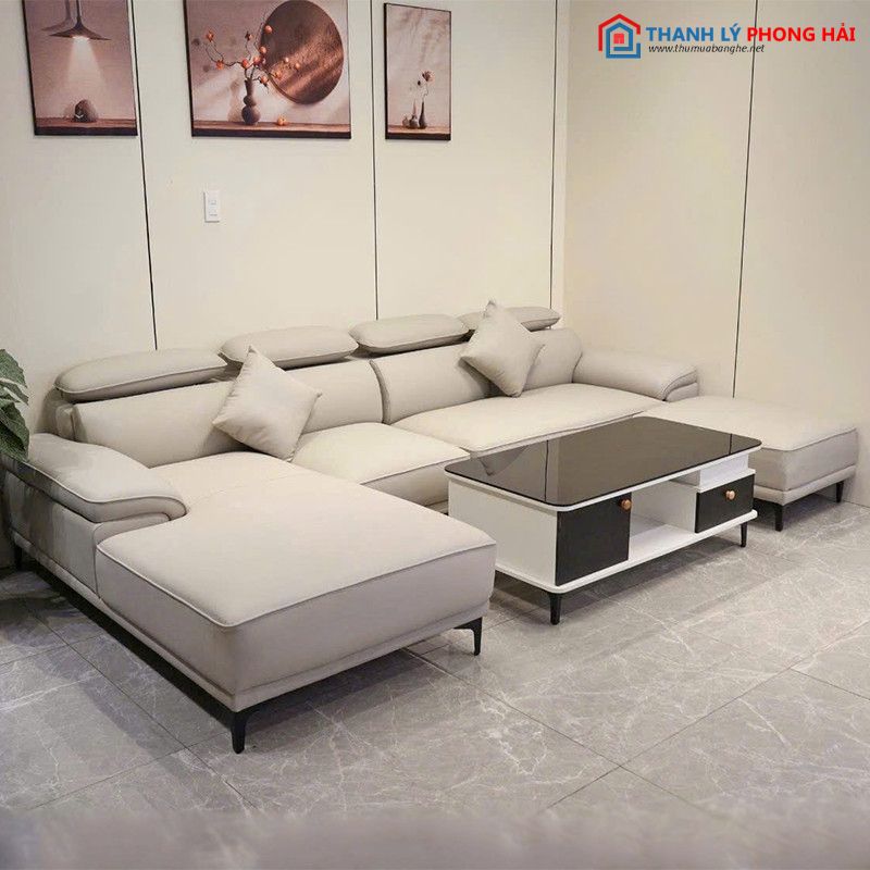 Thanh Lý Bộ Sofa Da Đầu Bậc Mới 99% (Nhiều Màu) sofa-da-goc-L-dau-bac-2 Thanh Lý Bộ Sofa Da Đầu Bậc Mới 99% (Nhiều Màu)