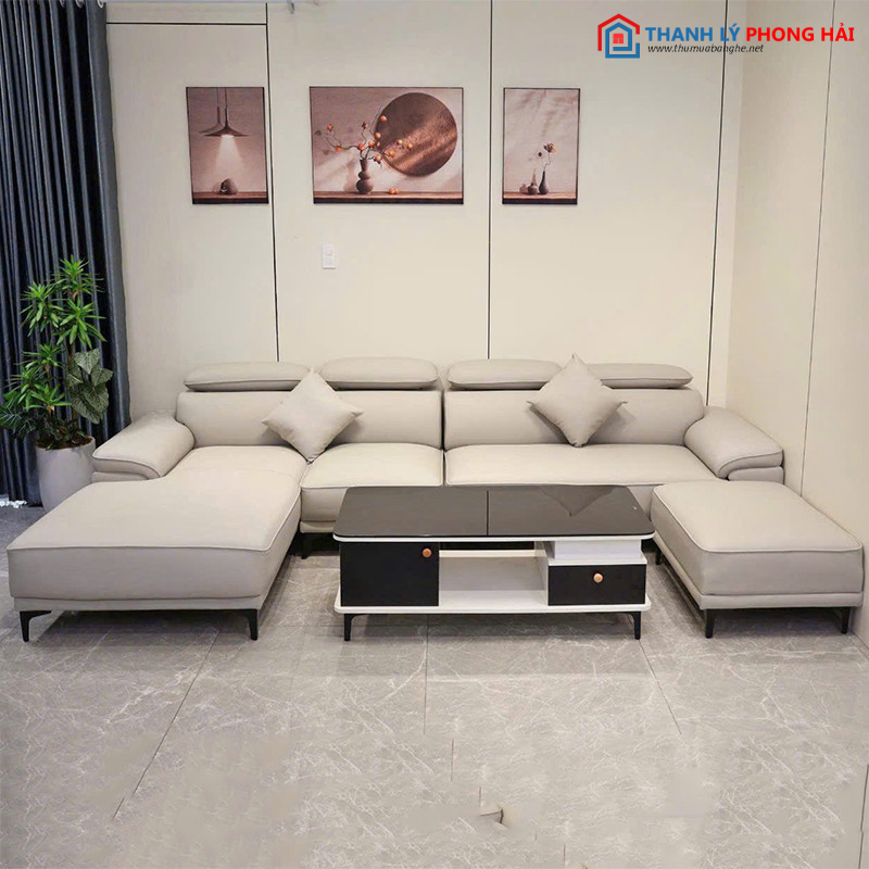 Thanh Lý Bộ Sofa Da Đầu Bậc Mới 99% (Nhiều Màu) sofa-da-goc-L-dau-bac-3 Thanh Lý Bộ Sofa Da Đầu Bậc Mới 99% (Nhiều Màu)