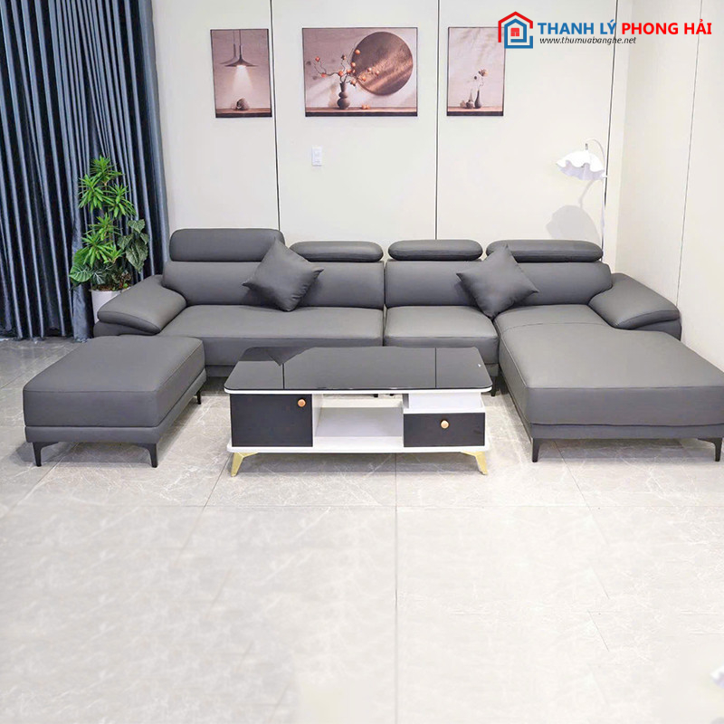 Thanh Lý Bộ Sofa Da Đầu Bậc Mới 99% (Nhiều Màu) sofa-da-goc-L-dau-bac-4 Thanh Lý Bộ Sofa Da Đầu Bậc Mới 99% (Nhiều Màu)