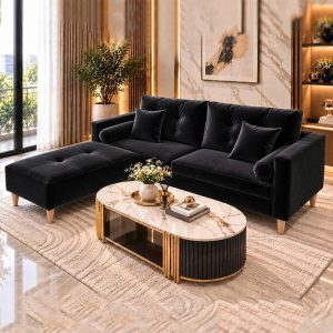 Thanh Lý Sofa Góc L Lưng Tựa Rút Nút (Nhiều Màu) 10 Thanh Lý Sofa Góc L Lưng Tựa Rút Nút (Nhiều Màu) 18