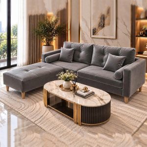 Thanh Lý Sofa Góc L Lưng Tựa Rút Nút (Nhiều Màu) 6 Thanh Lý Sofa Góc L Lưng Tựa Rút Nút (Nhiều Màu) 14
