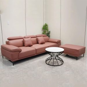 Thanh Lý Sofa Da Góc L Có Đôn Rời Mới 99% 8
