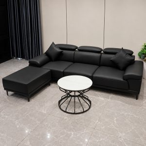 Thanh Lý Sofa Da Góc L Có Đôn Rời Mới 99% 10