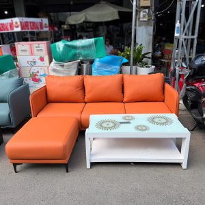 Thanh Lý Sofa Da Góc L Tặng Kèm Bàn Mới 99% 8