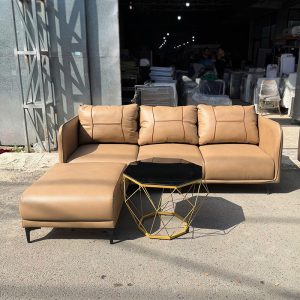 Thanh Lý Sofa Da Góc L Tặng Kèm Bàn Mới 99% 9