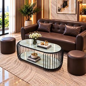 Thanh Lý Sofa Thuyền Bọc Da Nâu Mới 99% 5 Thanh Lý Sofa Thuyền Bọc Da Nâu Mới 99% 10