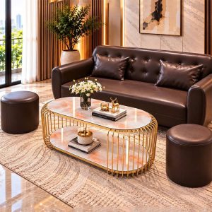 Thanh Lý Sofa Thuyền Bọc Da Nâu Mới 99% 4 Thanh Lý Sofa Thuyền Bọc Da Nâu Mới 99% 9